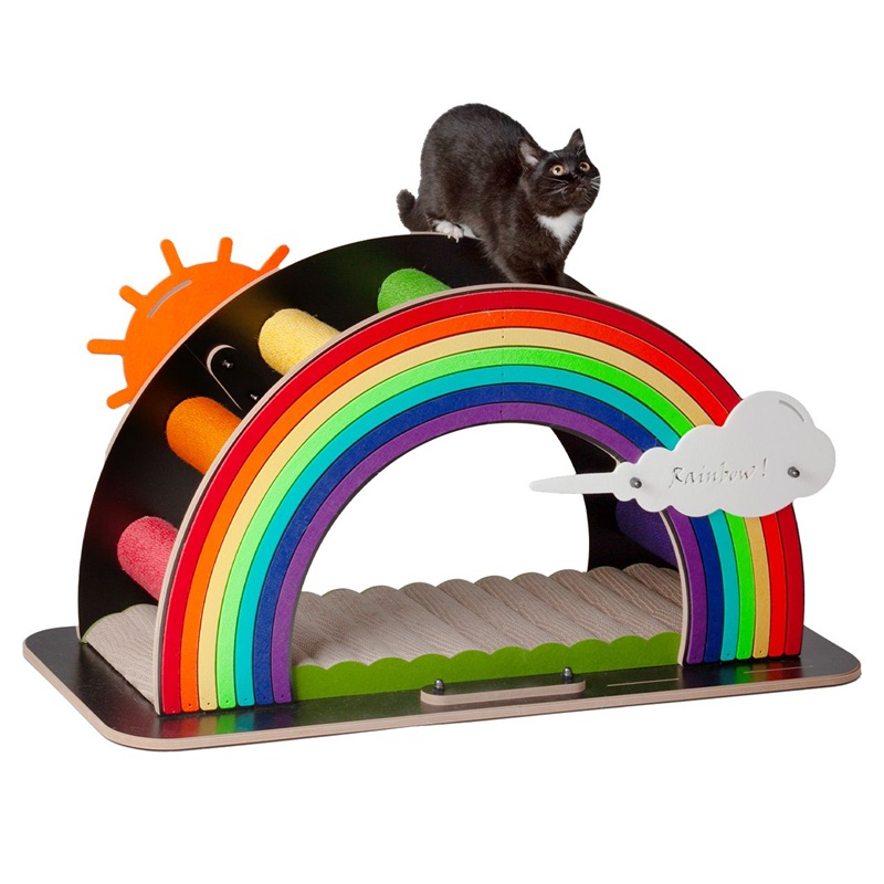 Rainbow designer scratching furniture 