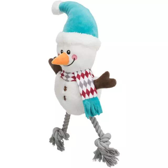 Weihnachts-Schneemann mit Tau