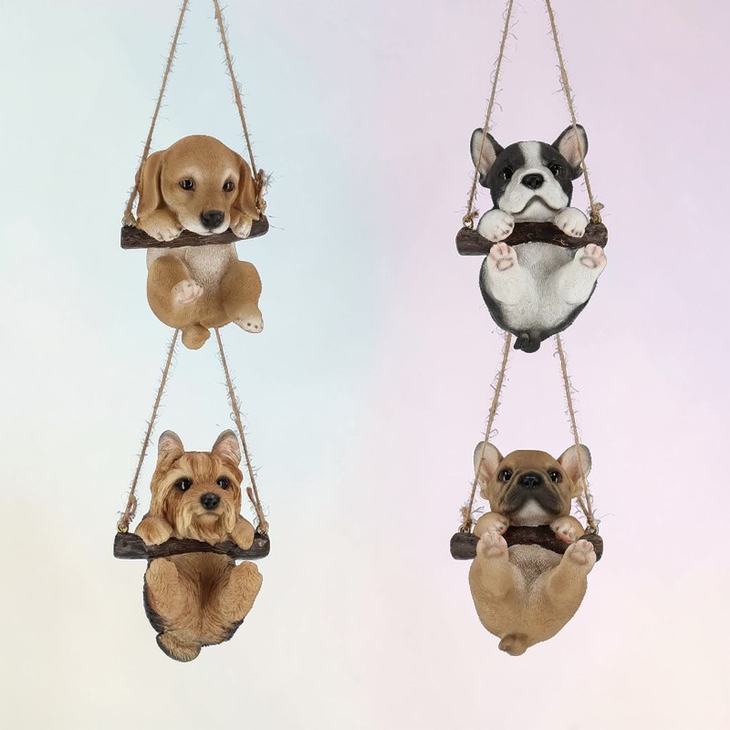 Dekor-Figur - Hängende Welpen
