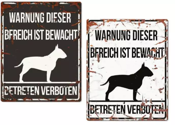 Europet Warntafel Bullterrier