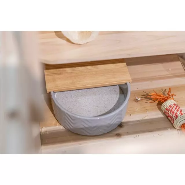 Sandbad mit Plattform - Hamster & Degus Sandbad mit Plattform - Hamster & Degus