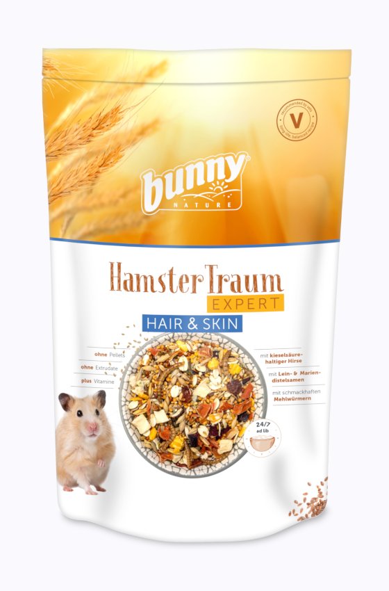 Bunny Hamster Nagerfutter Traum Haare/Haut 500g