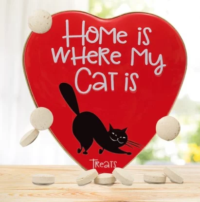 sanal-katzendose Herz Dose - Home is where my...