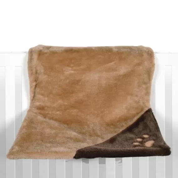 hunde-decke-beige Liegemulde de Luxe, 45 x 24 x 31 cm