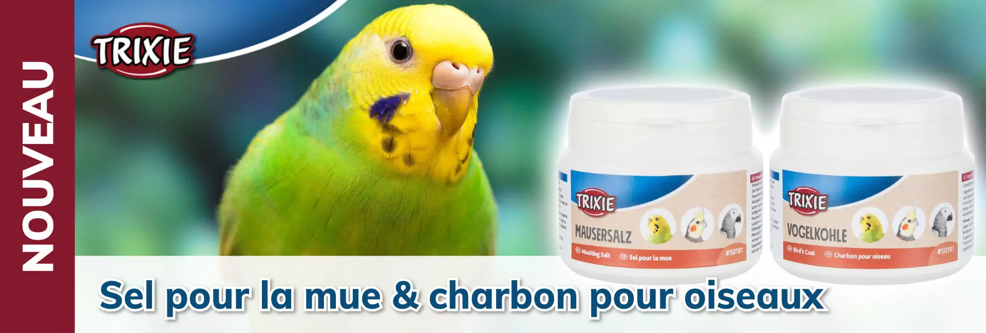Trixie Sel pour la mue & charbon pour oiseaux