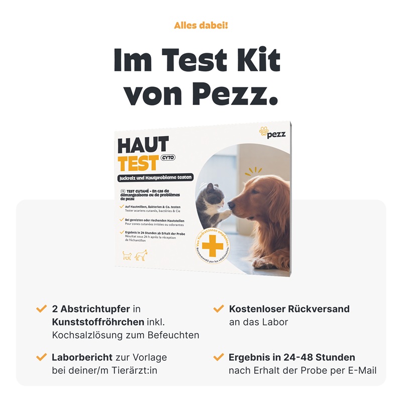 Haut und Juckreiztest für Hunde und Katzen