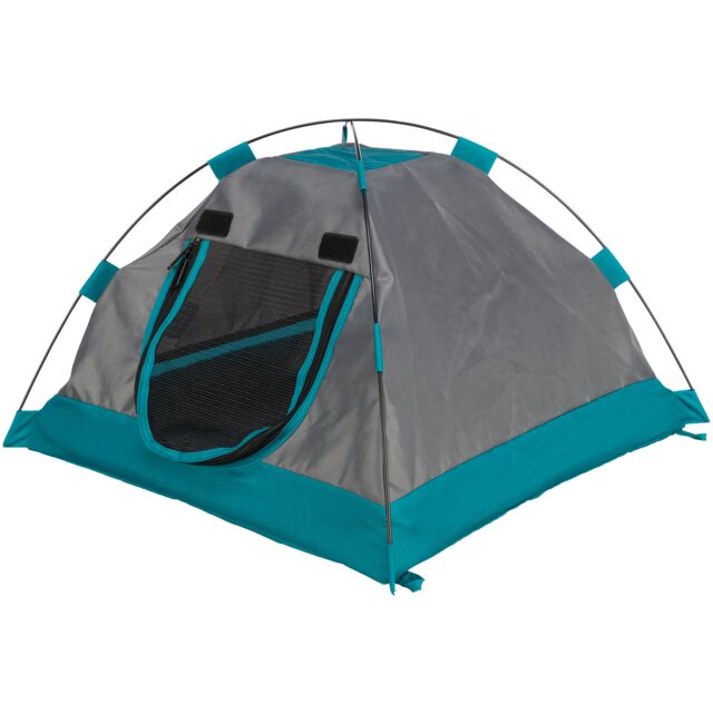 Tent for dogs dark gray / petrol 47×34×47cm
