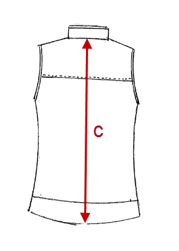 masse rueckenansicht gilet