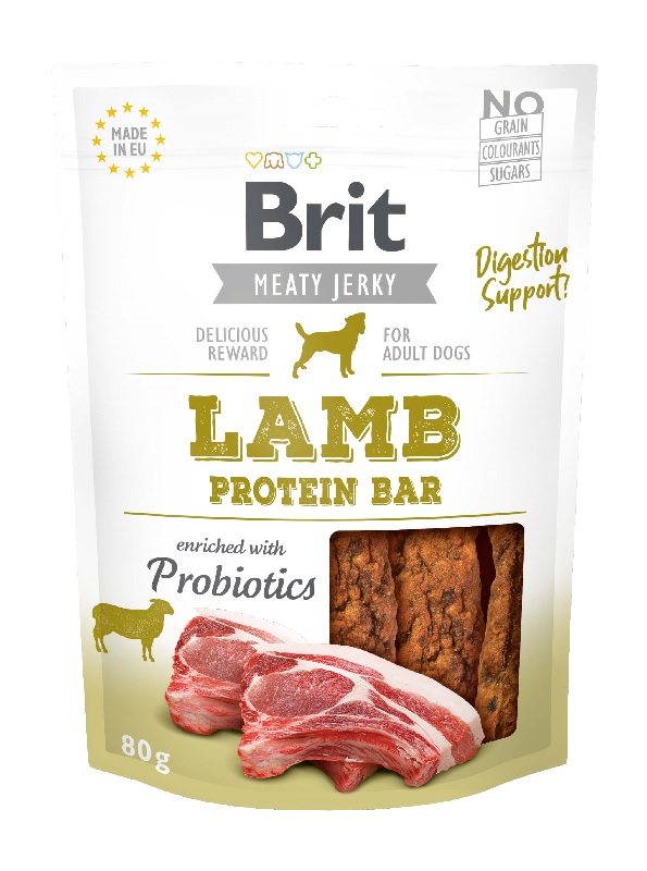 Brit Meaty Jerky Snack -  Protein Bar Lamb