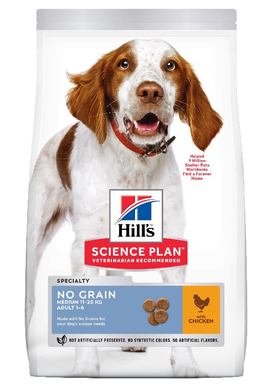 Hill's Science Plan Canine Adult No Grain Medium Poulet