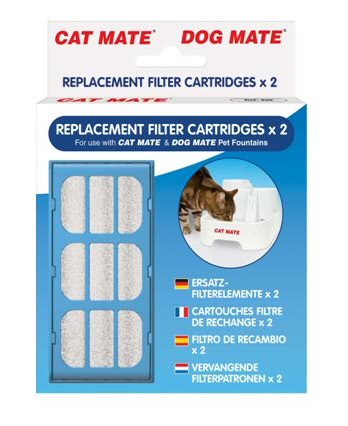  Replacement Filter Element for Cat Mate Pet Fountain 2-Pack