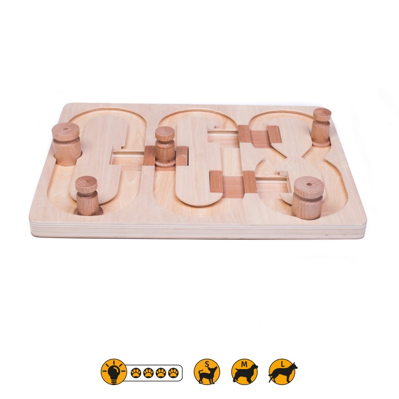 Agent 008 Intelligenzspiel für Hunde aus Holz