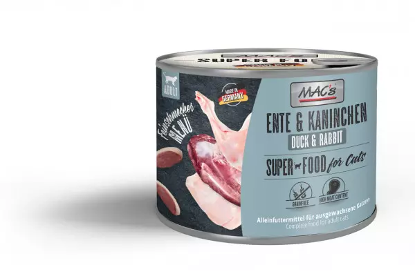 Mac's Cat Feinschmecker Ente & Kaninchen 6x200g