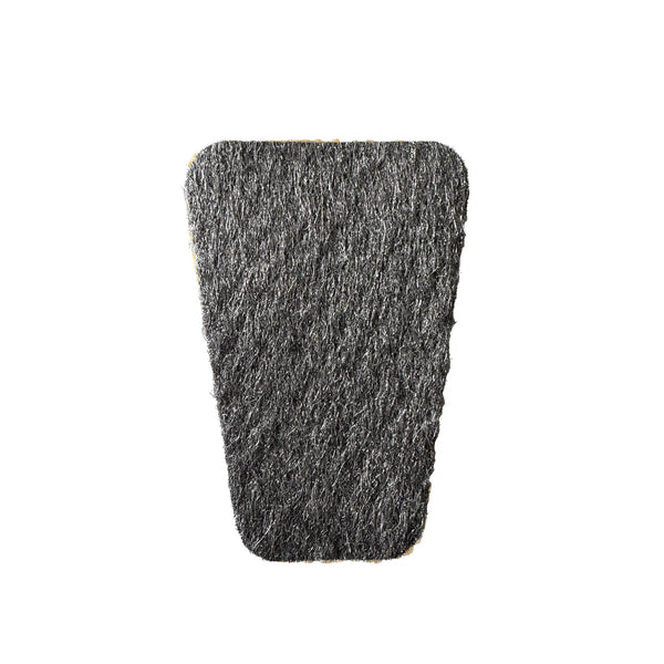 Rectangular, grey Dennerle Cleantor cleaner with rough surface for aquariums.