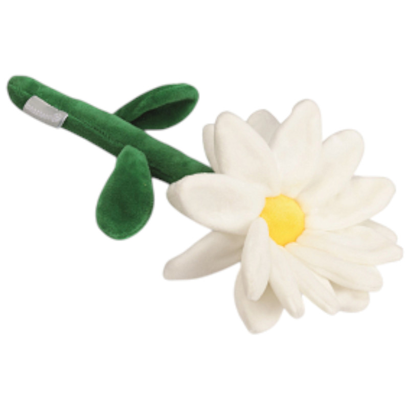  Hundespielzeug Plüsch-Blume Margrite weiss