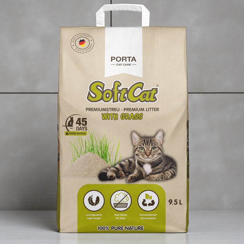 Softcat mit Gras  9.5 Liter