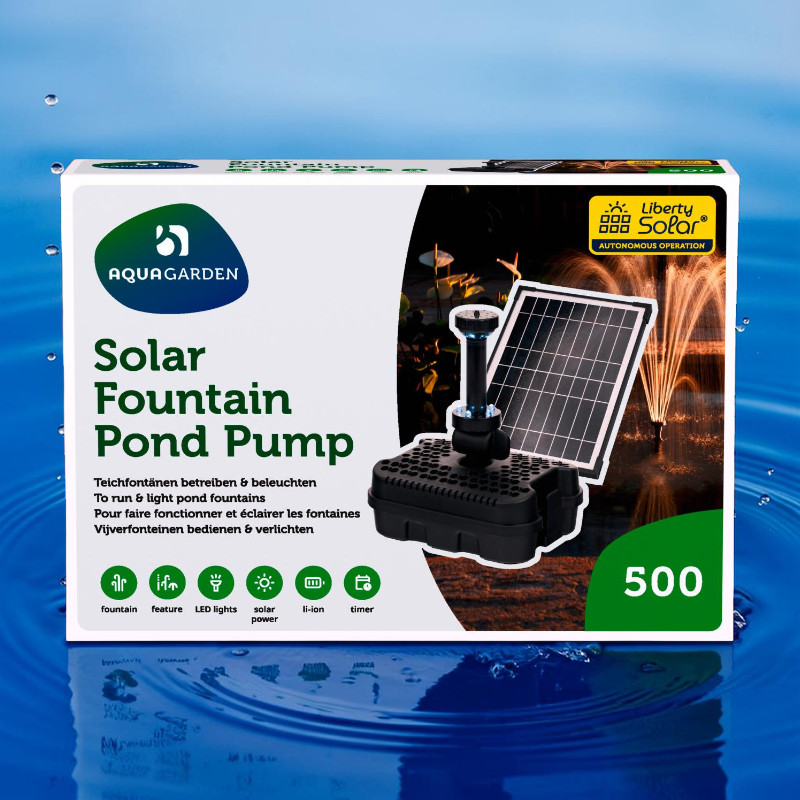 Aquagarden Solar Fountain Pond Pump 500
