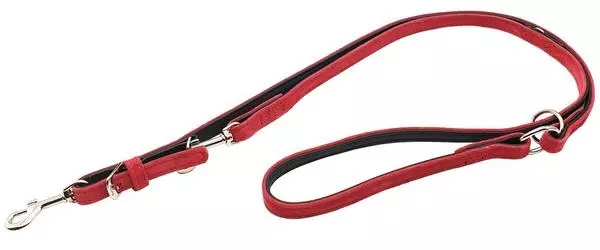 Velours Führleine rot