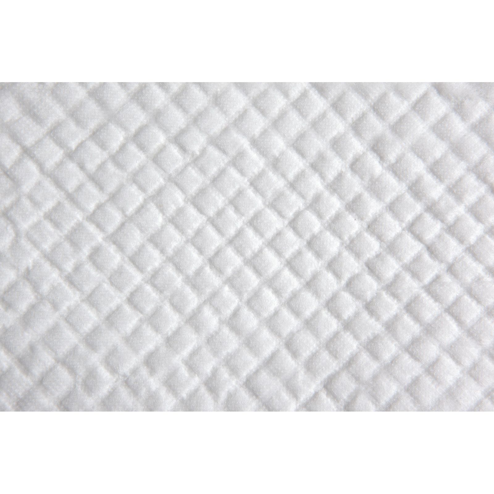 Gros plan sur une sous-couche blanche Maelson Doggy Pad Hygiene avec motif en losange.