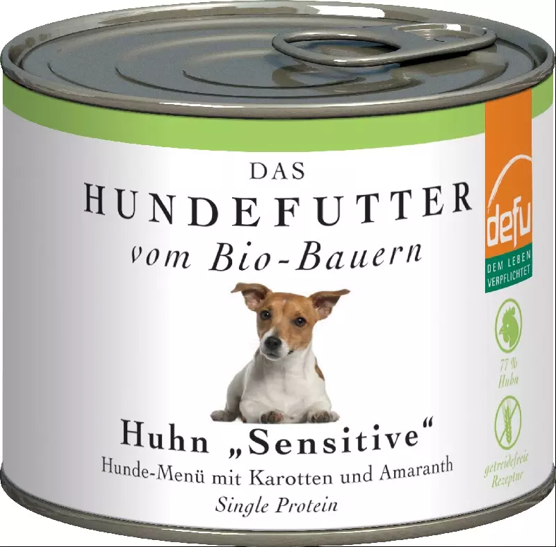 defu-adult-sensitiv-huhn-hund defu Bio Nassfutter Huhn