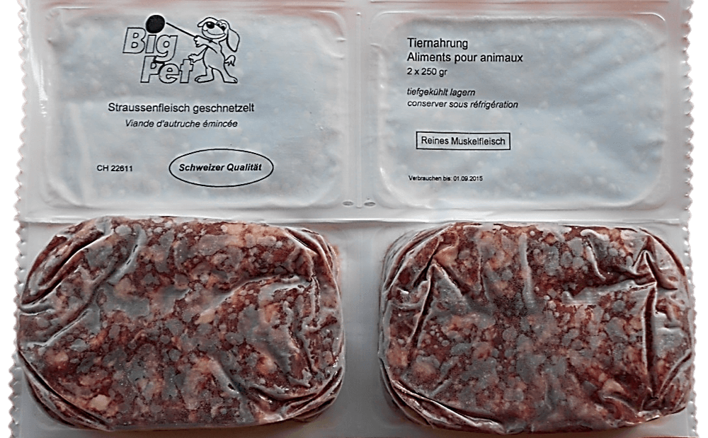BigPet ostrich meat cut into strips