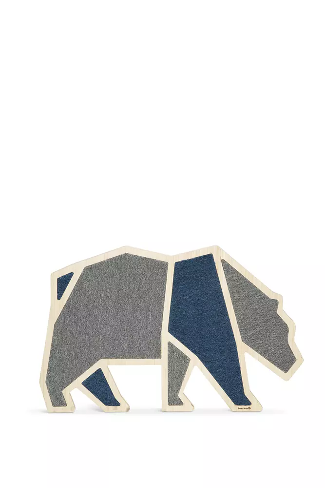 Scratching board Wood Blue Bear