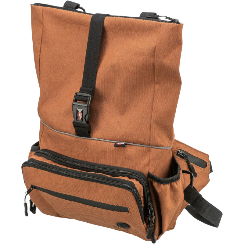 Rolltop hip bag, rust strap