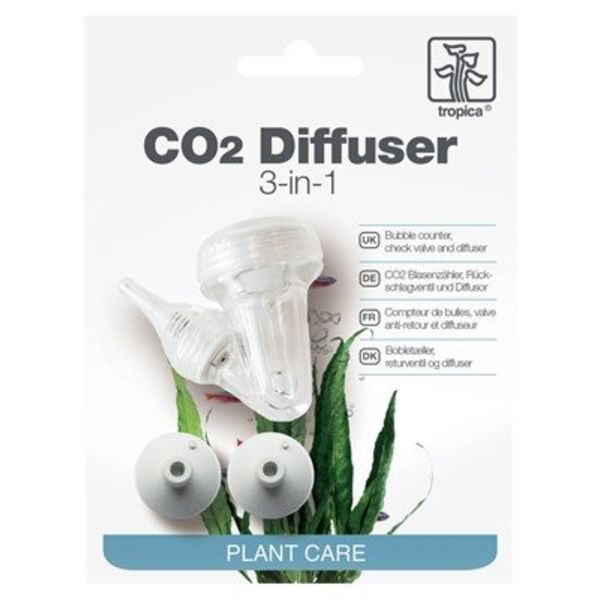 CO2 Diffuser 3in1 Blasenzähler, Rückschlagventil und Diffusor