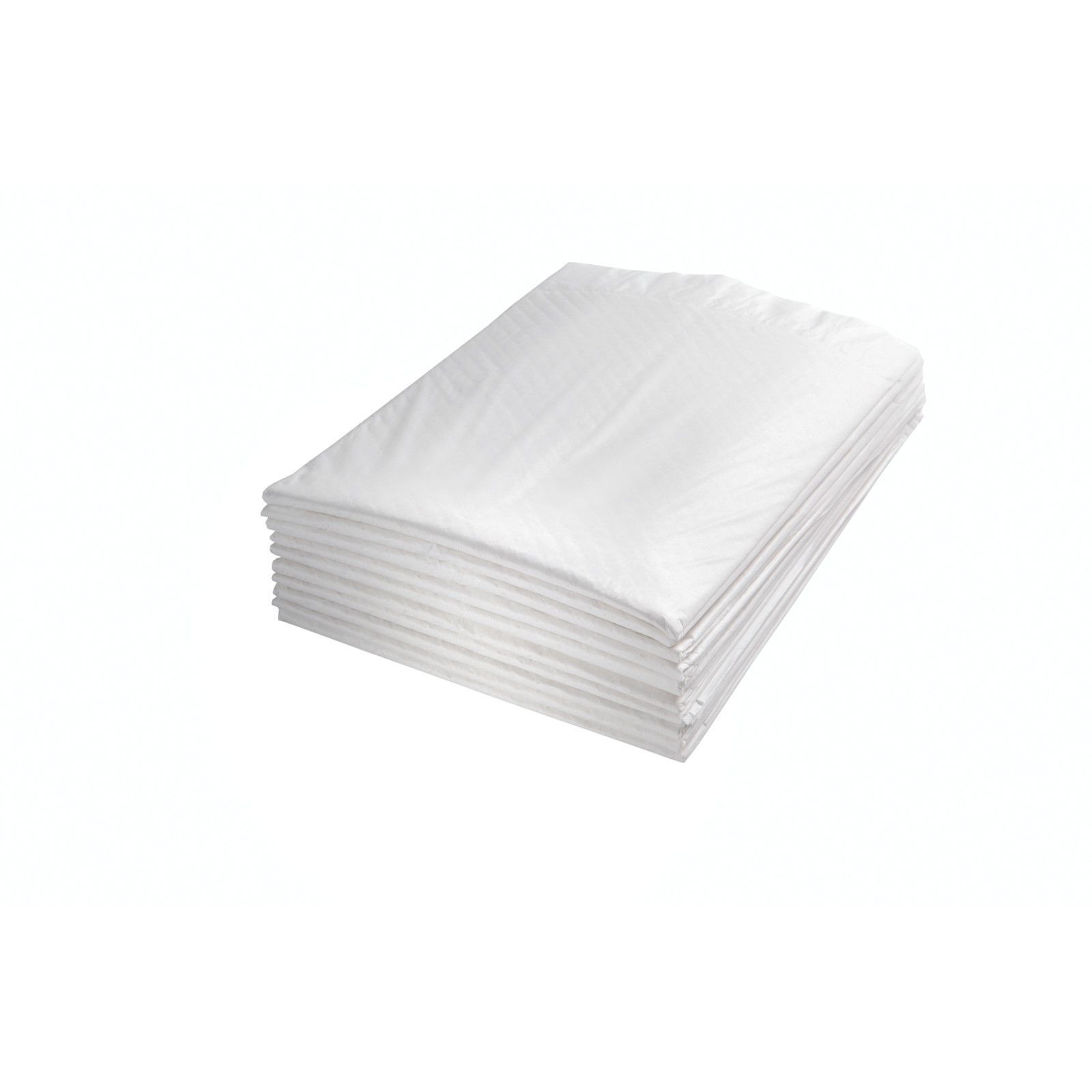 Une pile de serviettes hygiéniques rectangulaires blanches Maelson Doggy Pads.