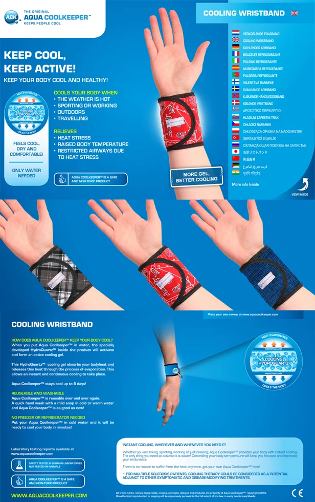 Aqua Coolkeeper - Wristband Pacific Blue