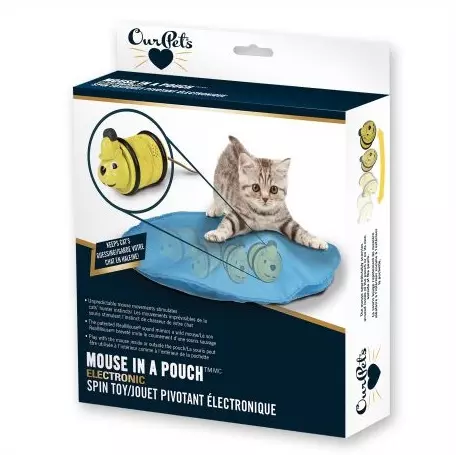 Mouse in a pouch Katzenspielzeug