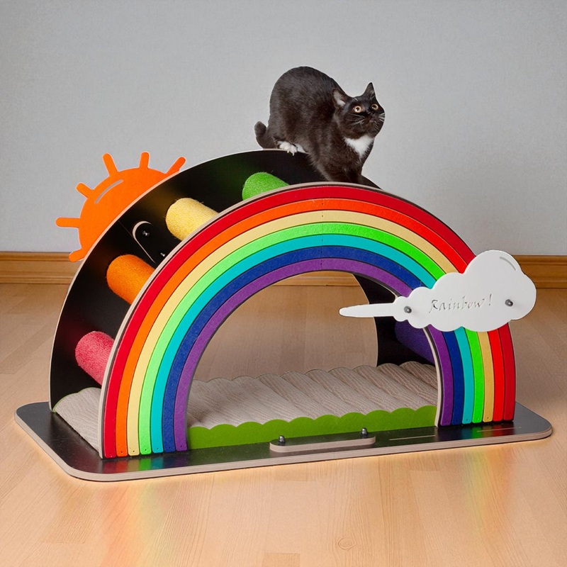 Rainbow designer scratching furniture 