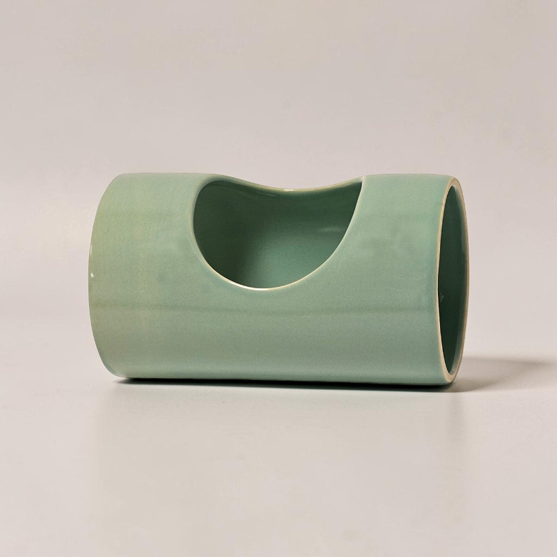 Nobby Nager Keramik Tunnel Ceramic Tube grün