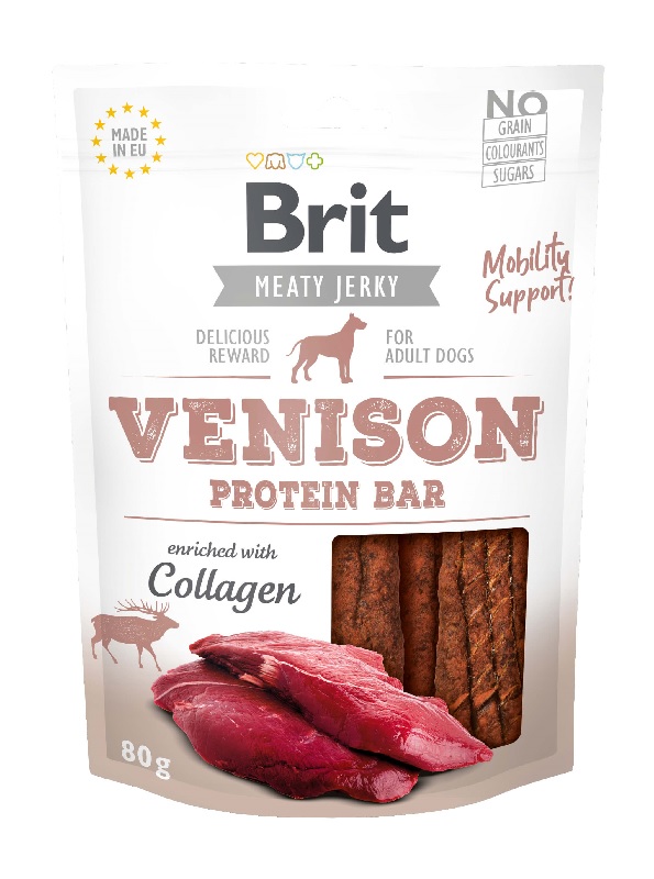 Brit Meaty Jerky Snack -  Protein Bar Venison