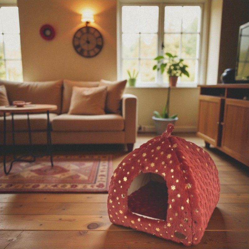 Grotte de Noël - Snowflake bordeaux