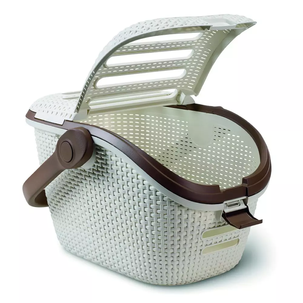 Aquapet Curver Transportbox Rattan Optik Mokka