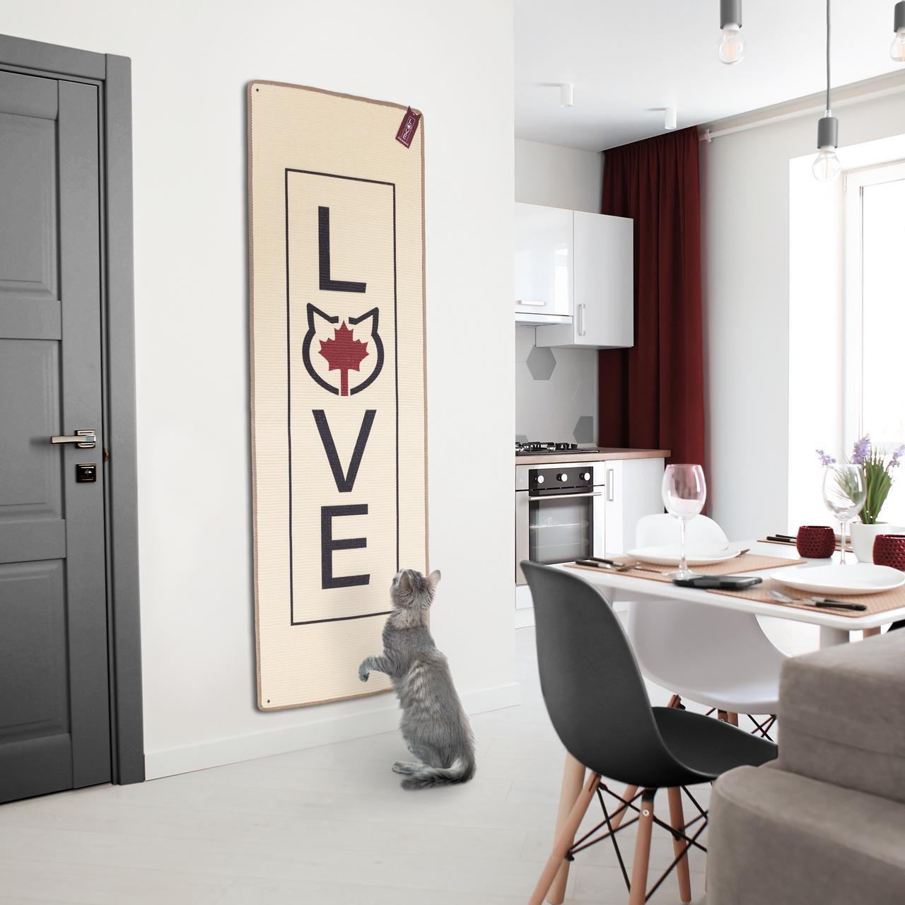 Kratzteppich für die Wand - beige