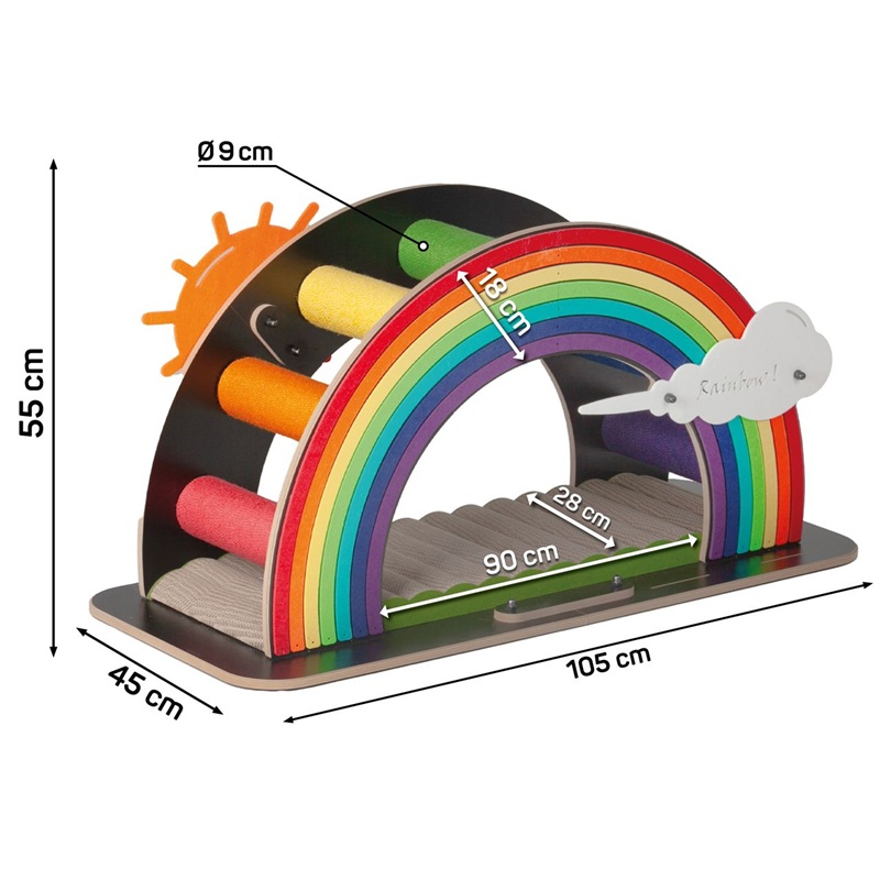 Rainbow designer scratching furniture 