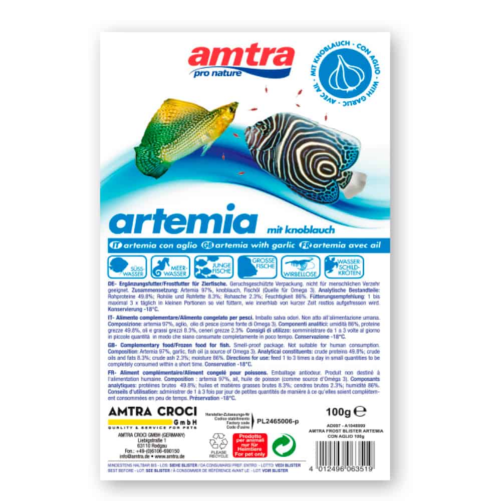 Artemia blister with garlic