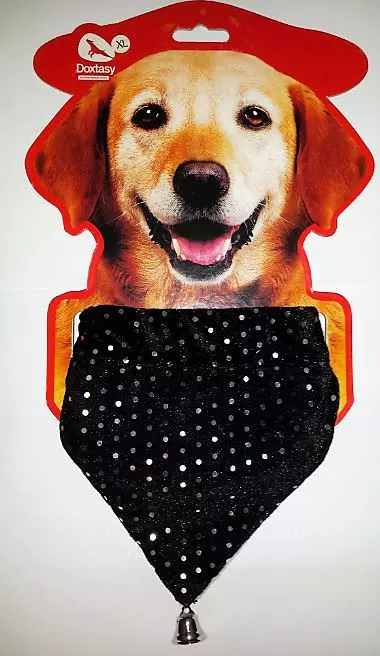 XL Doxtasy Bandana Black/Silver Hunde
