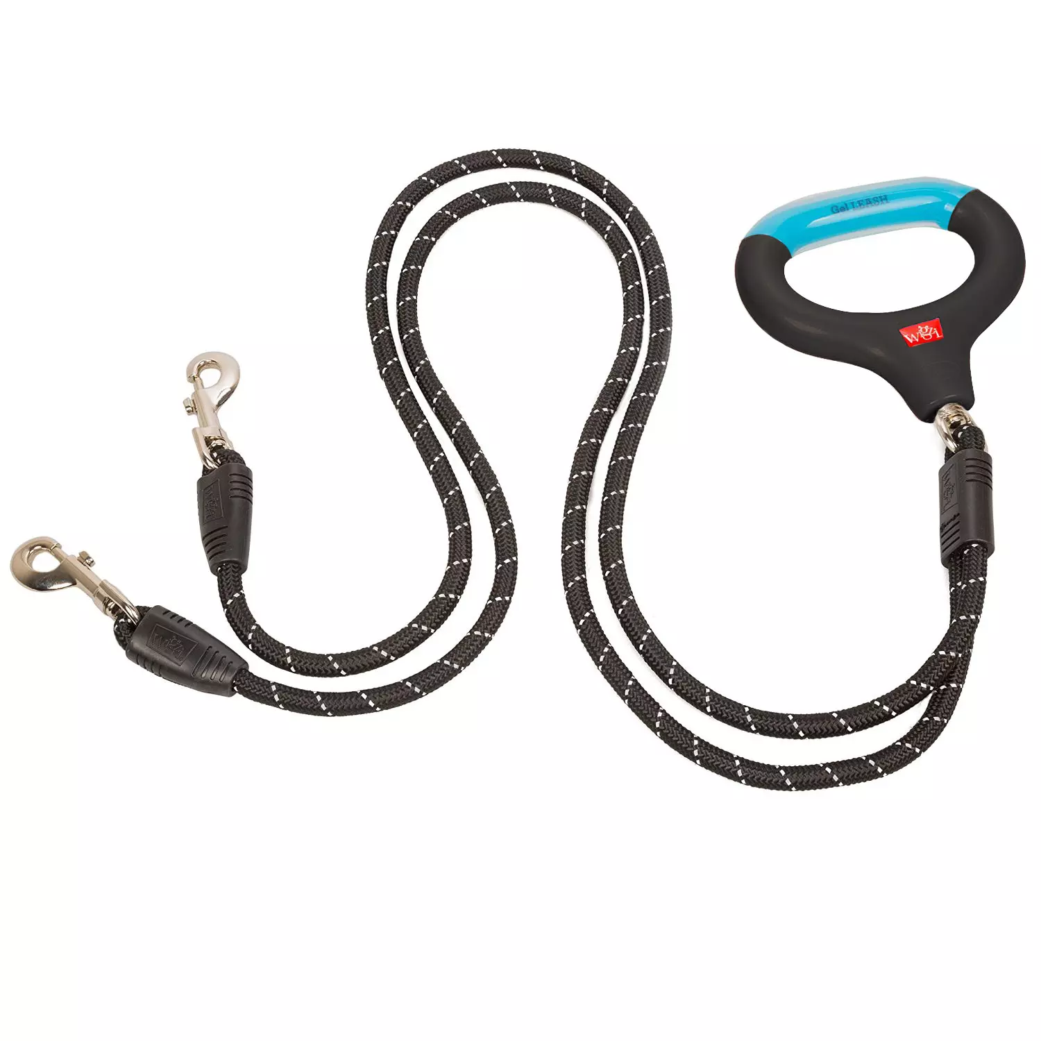 Wigzi Dual Doggie Gel Leash Schwarz
