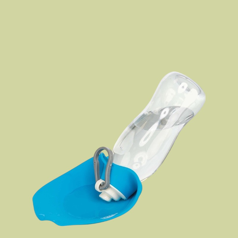 Bottle with drinking bowl