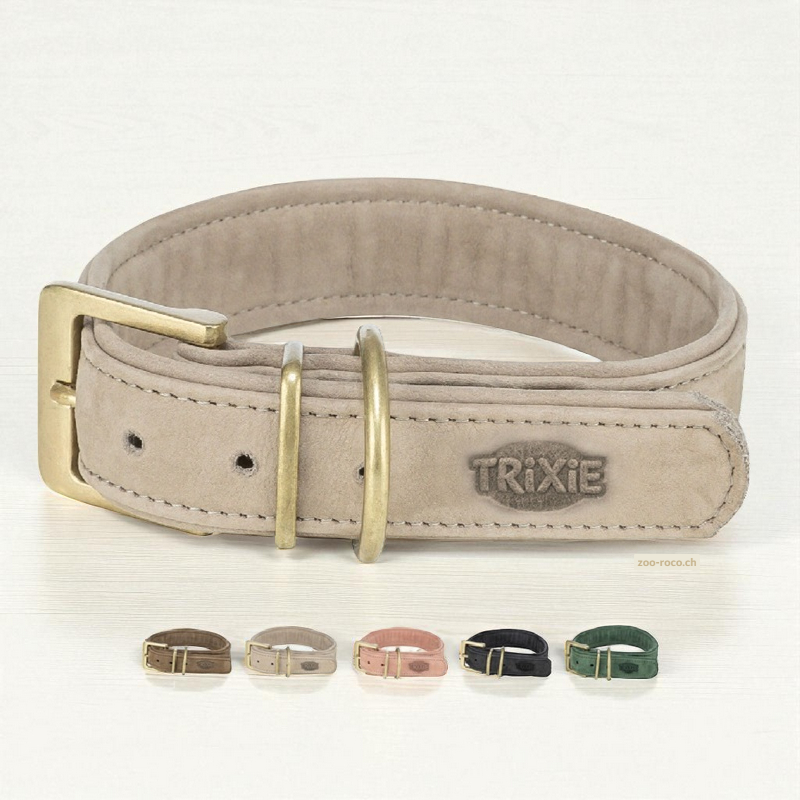 Collier pour chien Cuir pur nubuck