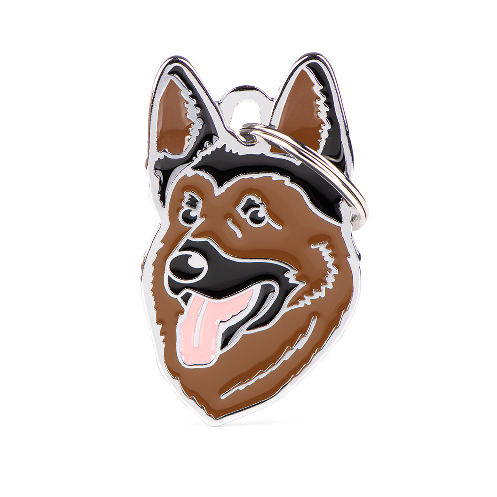 MyFamily address tag German Shepherd dog