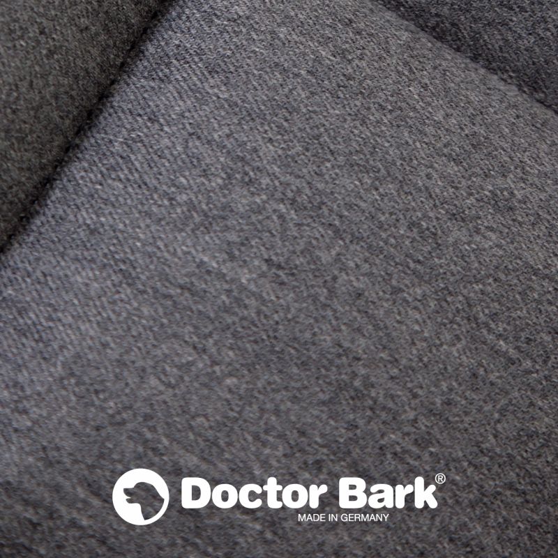 Doctor Bark - quilted dog blanket gray