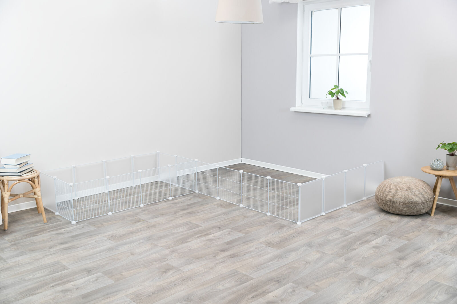 Indoor free-range metal enclosure 140×35×70 cm