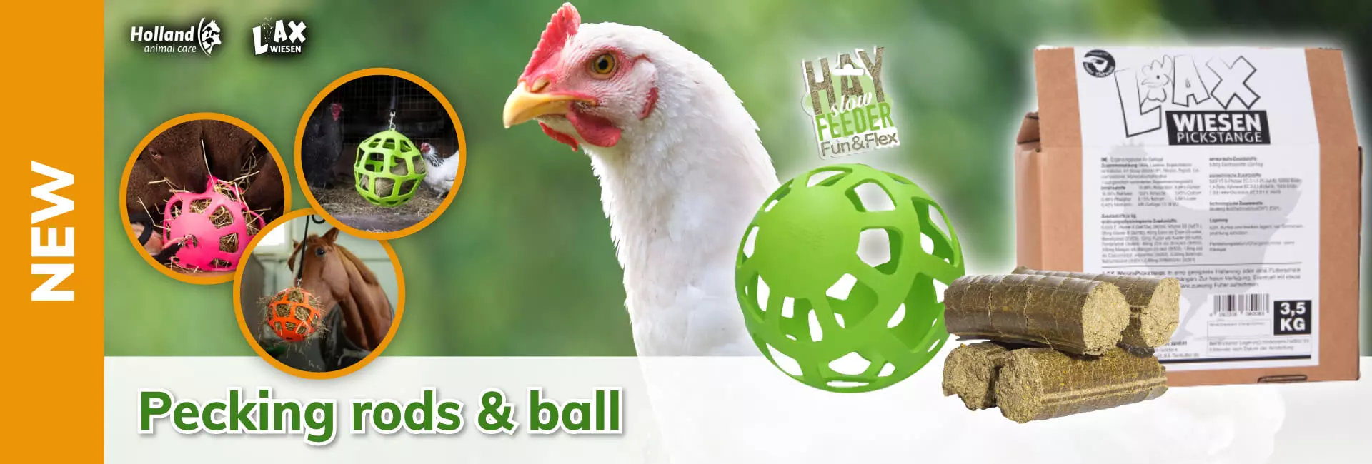 LAX pecking rods & Holland pecking ball
