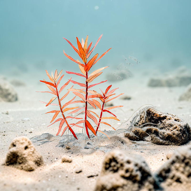 Ammania gracilis – rote Stängelpflanze