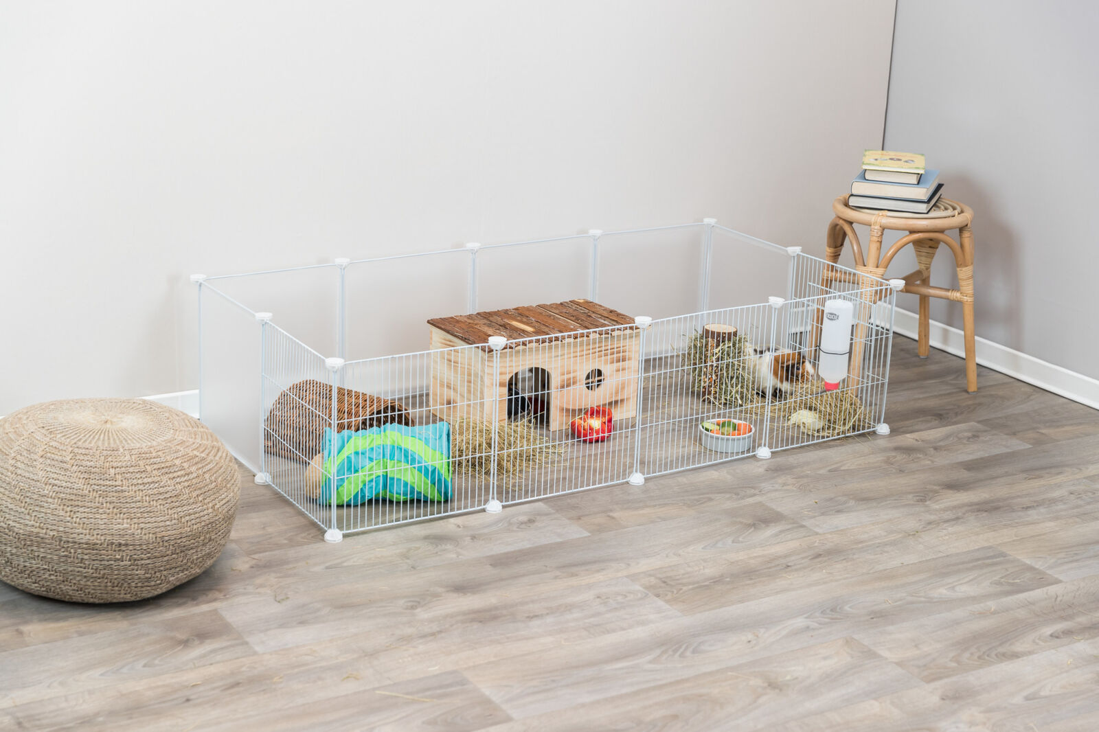 Indoor free-range metal enclosure 140×35×70 cm