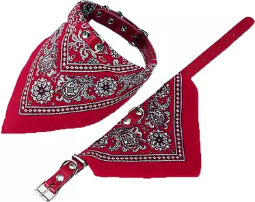 Collier en cuir avec écharpe